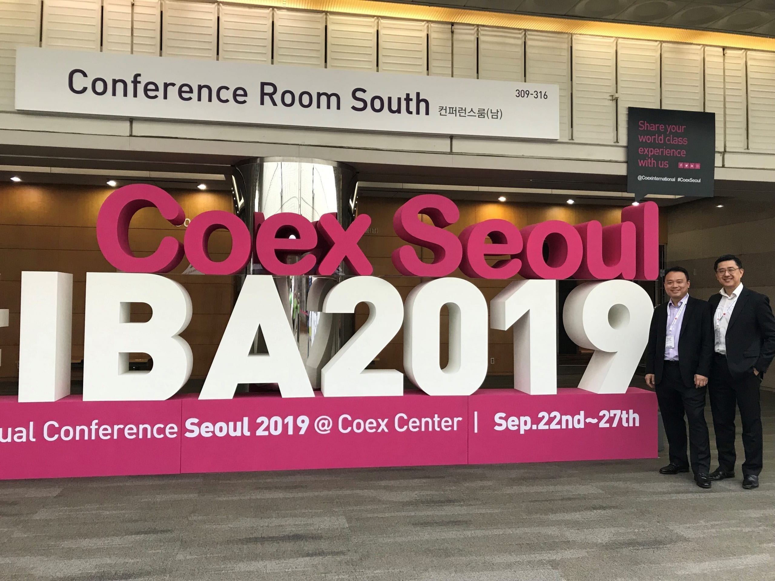 Corporate Commercial Group Partners Eddie Look and Edmond Leung were in Seoul, Korea this past week to attend the International Bar Association’s Annual Conference. The well-attended, week-long event was an excellent time for both partners to participate in working sessions covering the latest in Insolvency, Corporate Law, M&A, Restructuring, and regional APAC regulations. Apart from attending the sessions, Eddie and Edmond caught up with firm friends from around the world and also met many others for the first time. Plans for Tanner De Witt’s attendance at the IBA 2020 Annual Conference are already underway. For further enquiries contact Ryan Purkey, Marketing and Business Development Manager of Tanner De Witt Solicitors. From Left to Right: Edmond Leung and Eddie Look at the IBA conference in Seoul