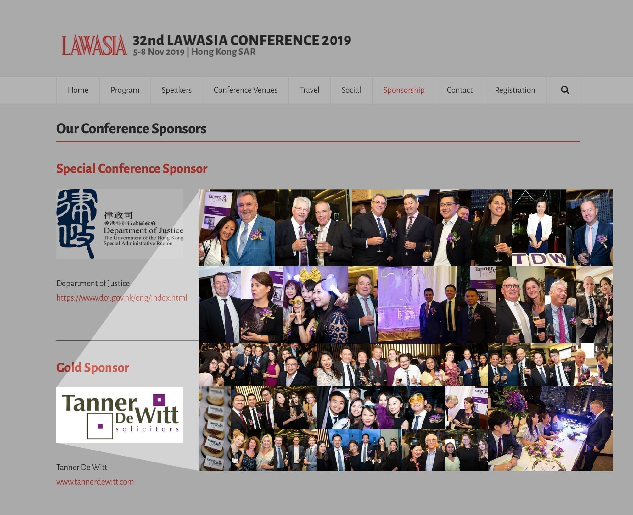 Tanner De Witt is a proud sponsor of LAWASIA 32 in Hong Kong